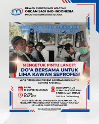 Ketuk Pintu Langit, IMO-Indonesia DPW Sumut Doakan 5 Jurnalis Hilang di Selat Sunda