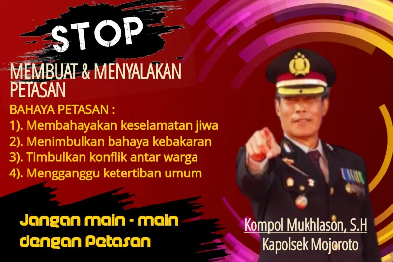 Imbau Warga Tak Main Petasan, Kapolsek Mojoroto: Ada Ancaman Pidana