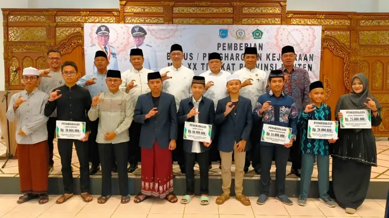 Segini Besaran Bonus Kafilah Tangsel  pada MTQ Banten XX, dari 14 Juta Hingga 60 JutaÂ 