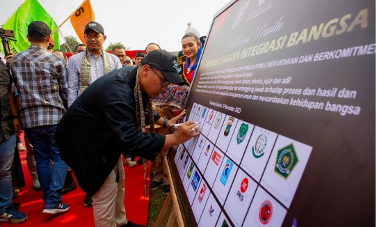 Pesan Pilar Saga Saat Kirab Pemilu 2024, Ajak Warga Jaga Kedamaian