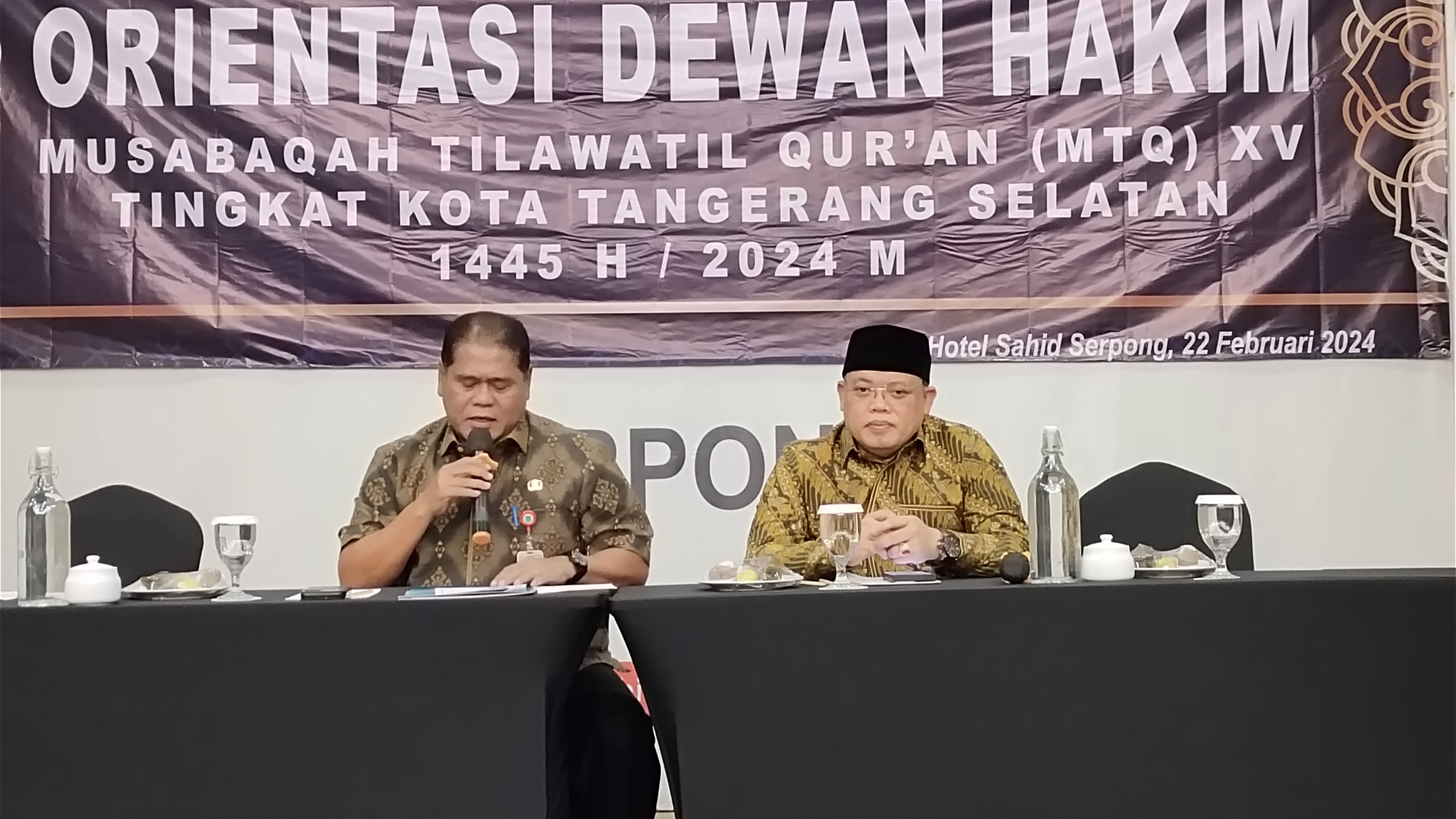 Asda Satu Kota Tangsel H Chaerudin Buka Orientasi Dewan Hakim MTQ ke XV