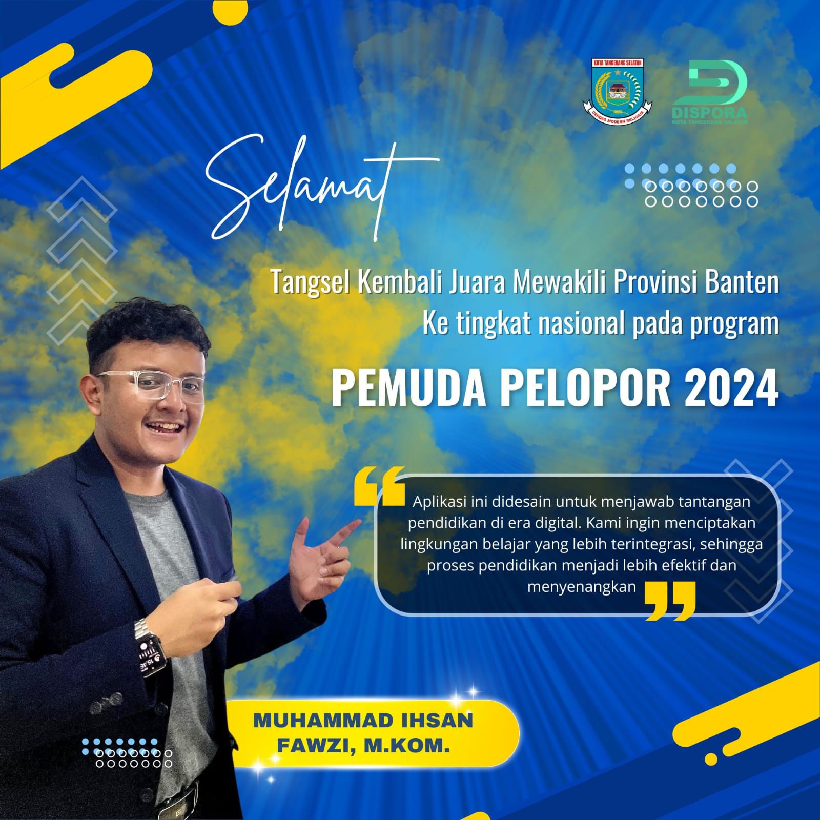 Wakili Banten Di Tingkat Nasional, Pemuda Tangsel Pelopori Aplikasi Sekolah Digiyok