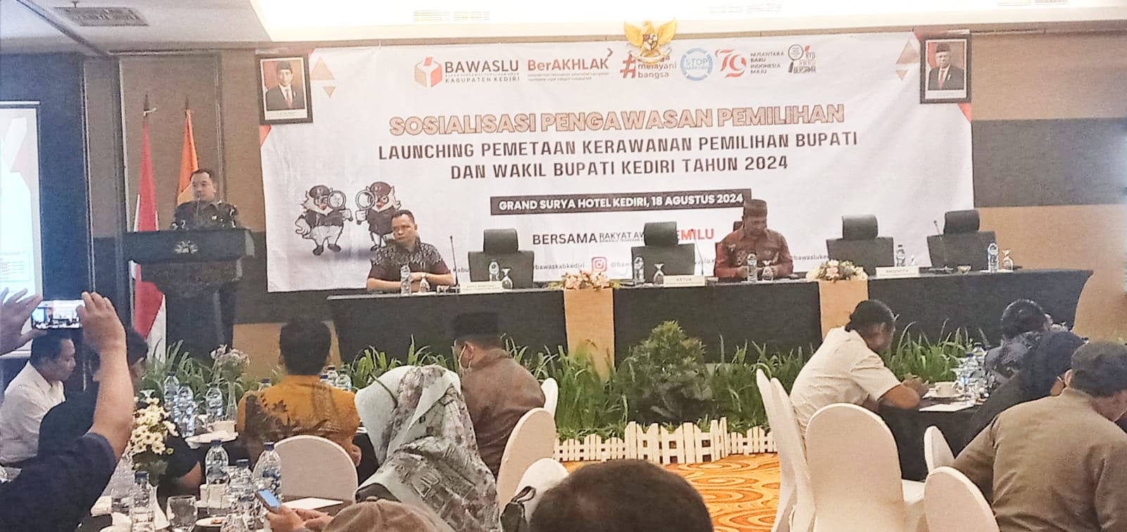 Jalin Sinergitas, Bawaslu Kabupaten Kediri Ajak Insan Pers Awasi Pilkada