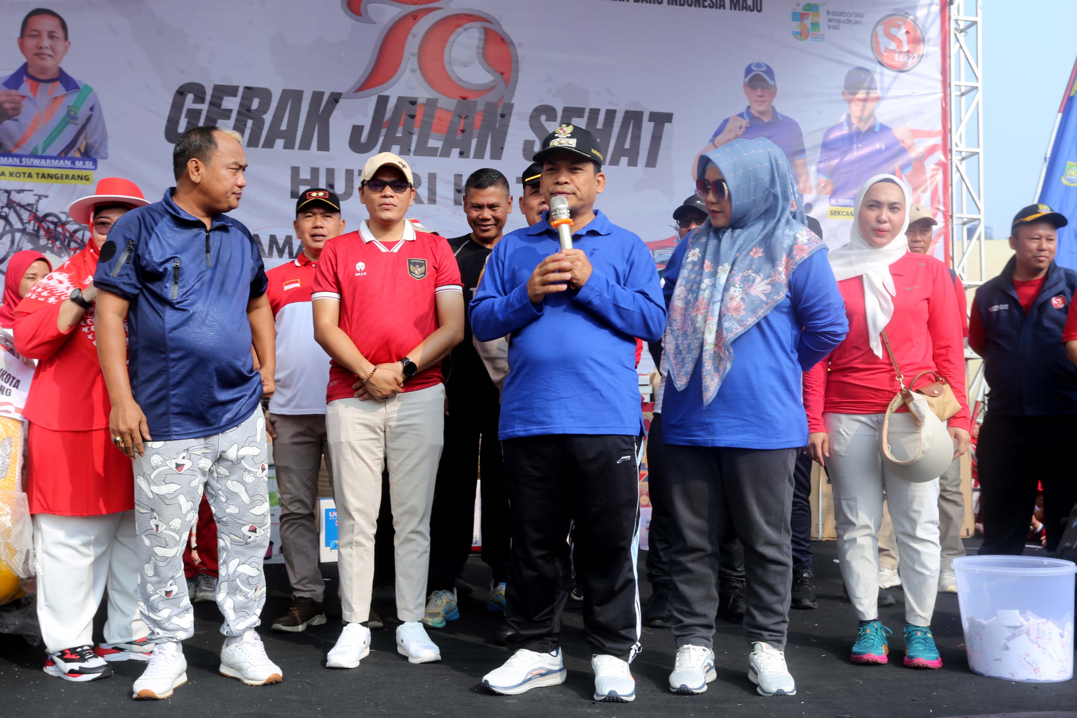 Ribuan Warga Kecamatan Karang Tengah Ikuti Gerak Sehat Kemerdekaan