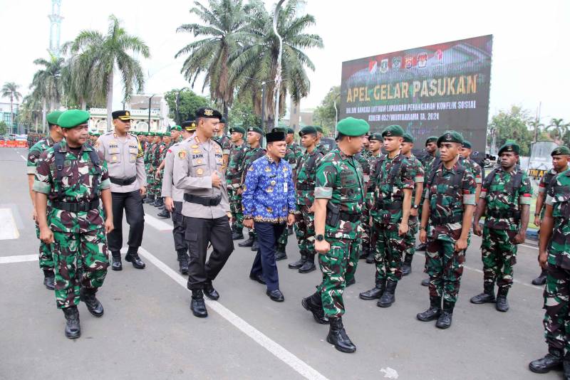 350 Personel Gabungan Ikuti Apel Gelar Pasukan Pilkada, Dr. Nurdin: Kolaborasi Sukseskan Pilkada