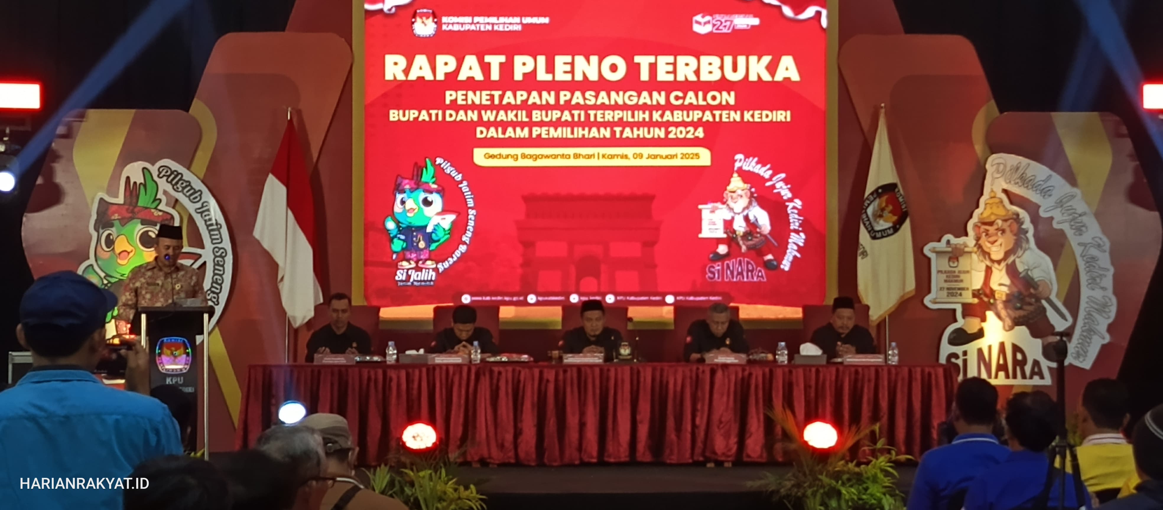 KPU Kabupaten Kediri Tetapkan Bupati dan Wakil Bupati Terpilih Periode 2025-2030 Hanindito Dewi Maria Ulfa