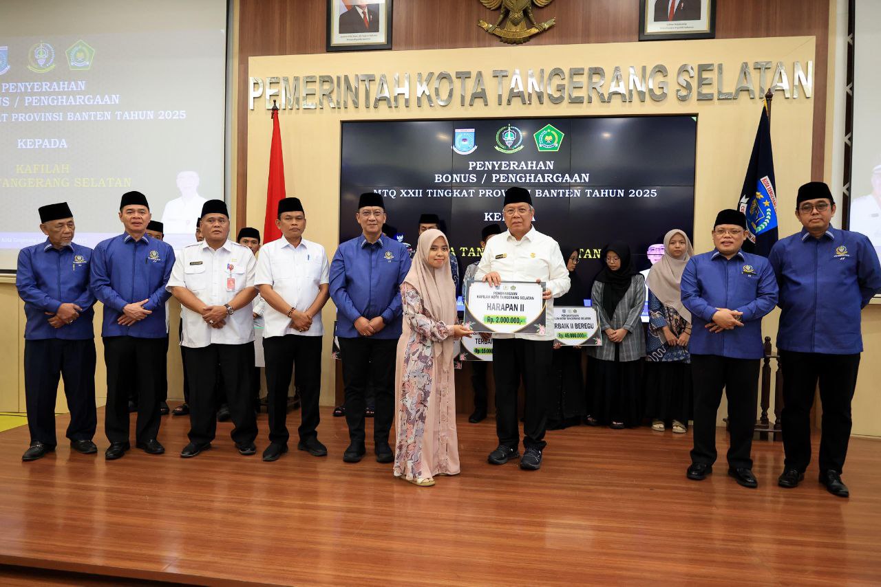 Usai Bela Tangsel pada MTQ Banten ke XXII, Kafilah Terima Kucuran Bonus Â 