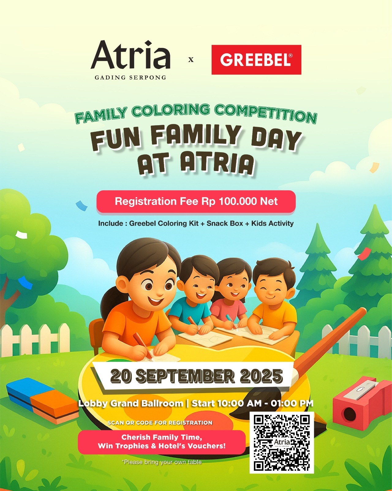 Penuh Warna, Penuh Ceria: Fun Family Day  Atria Hotel Gading Serpong Bareng Greebel