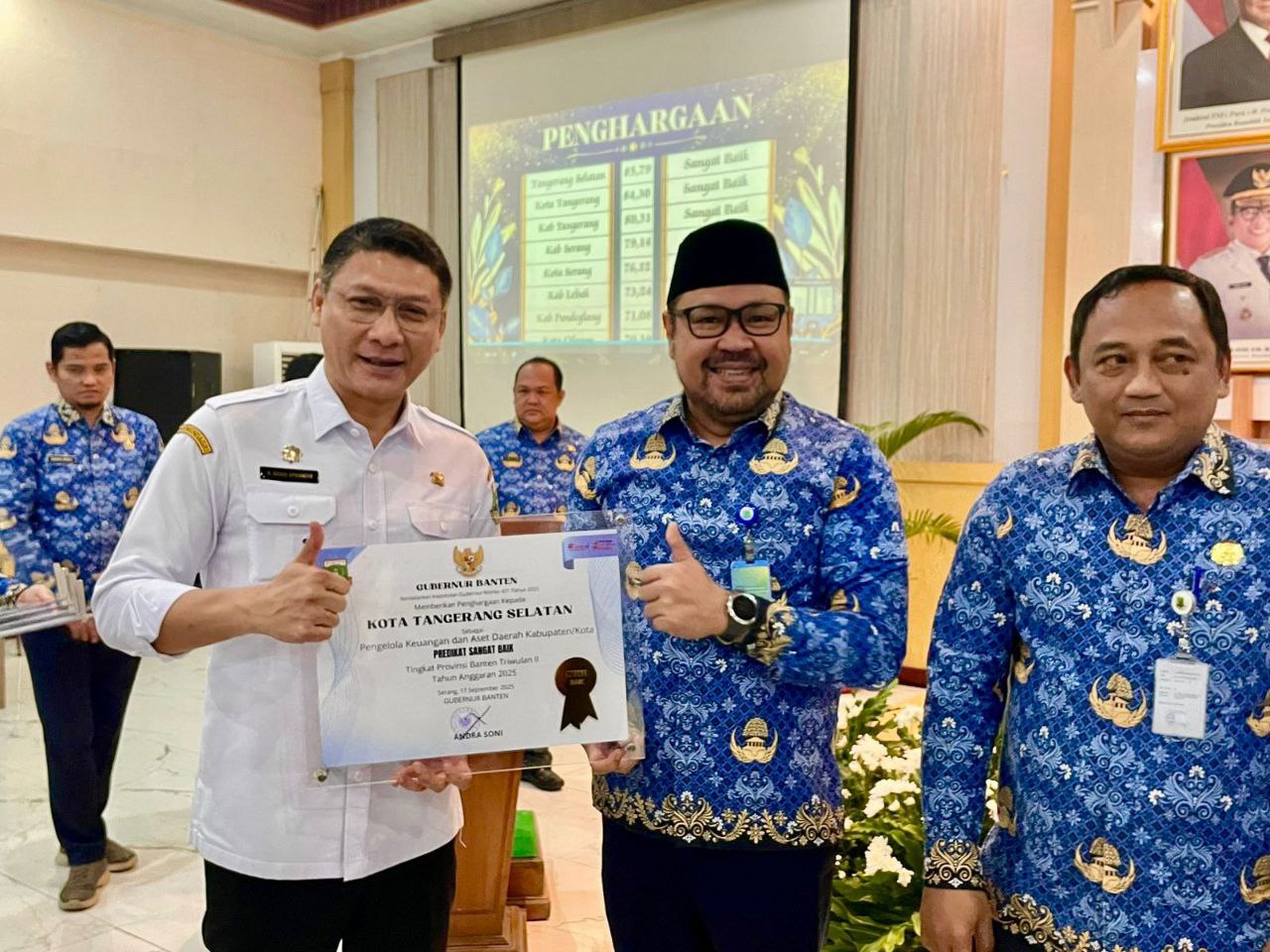 Pengelolaan Keuangan dan Aset Daerah se Banten Tangsel Peringkat Pertama