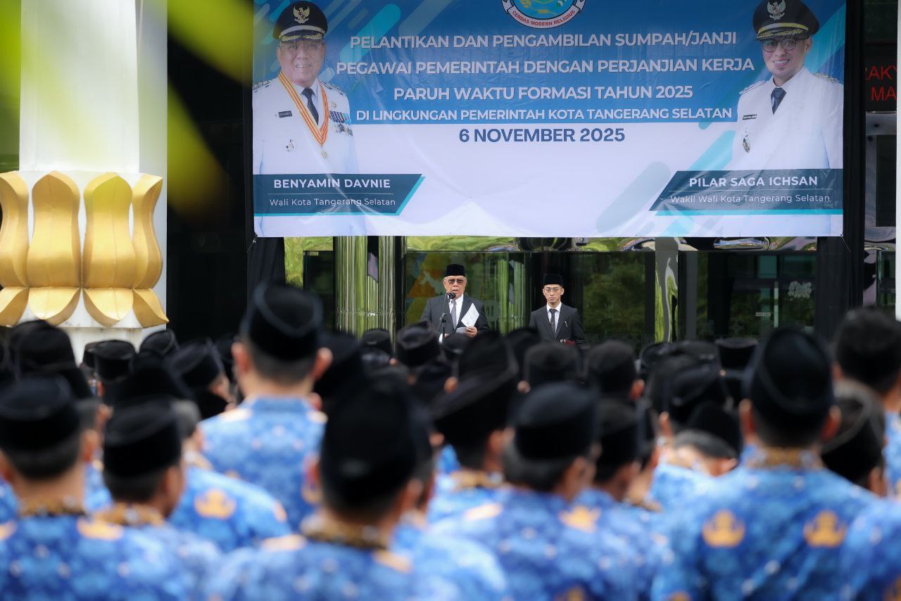 856 PPPK Paruh Waktu Tangsel Dilantik, Begini Pesan Benyamin
